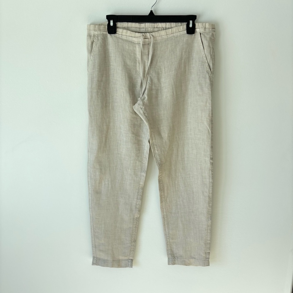 CP Shades Jenn Linen Pants Tan Beige Lightweight Beach Vacation European Flowy